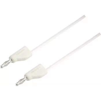 VOLTCRAFT Test Lead [Plug 4 mm - Plug 4 mm] 2 m White MSB-300 (MSB-300-2-WS)
