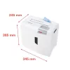 Paper shredder HSM X5 particle-cut P-4, 22 cm working width, 4.5 mm particles, 5-sheet capacity, 18 L bin