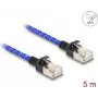 Network Cable DeLOCK RJ45 Slim 5m Cat6A U/FTP Blue