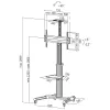 LogiLink BP0025 Multimedia Cart/stand White Flat Panel