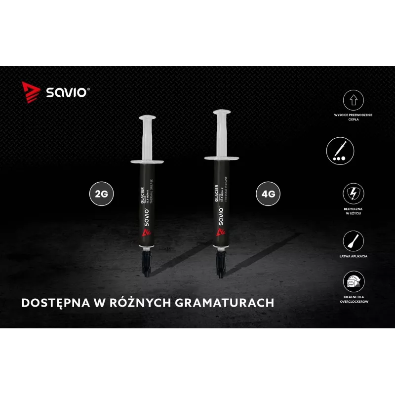 Thermal paste SAVIO TG-03 13.5 W/m·K, 2 g — thermal interface compound