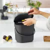 Waste container Rotho Albula rectangular plastic 6 L, anthracite, 200×235×208 mm