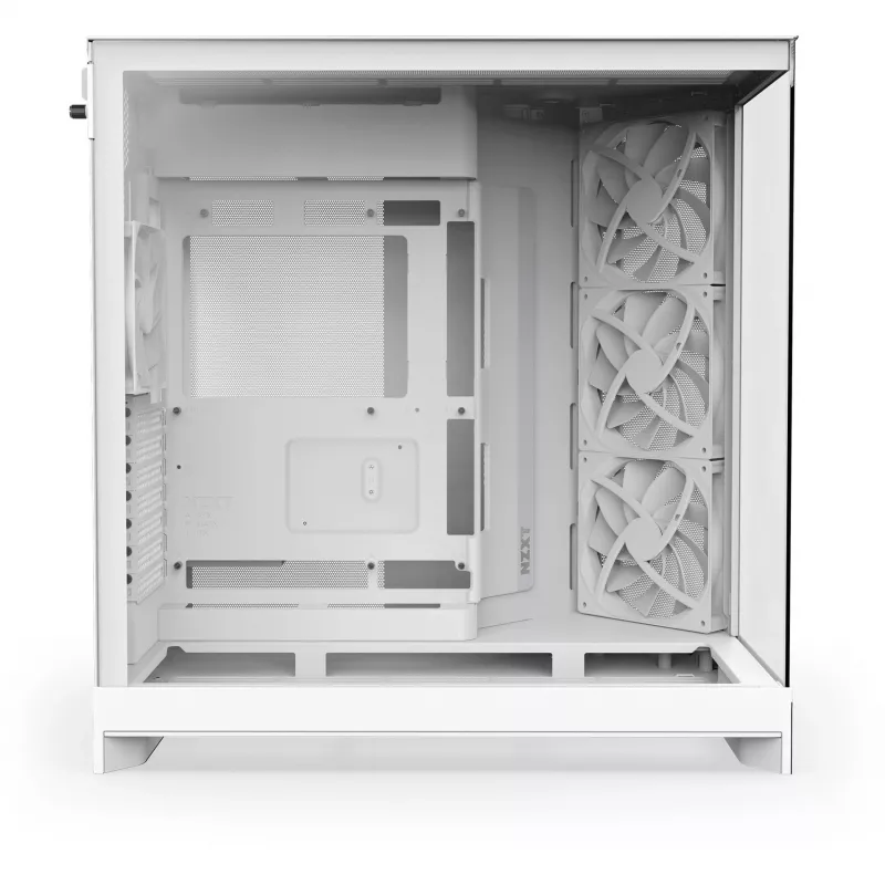 PC Case NZXT H9 Flow Midi Tower White — ATX/EATX/Micro ATX/Mini-ITX, 3x140mm front, 1x120mm rear, 2x3.5 inch & 6x2.5 inch bays, tempered glass