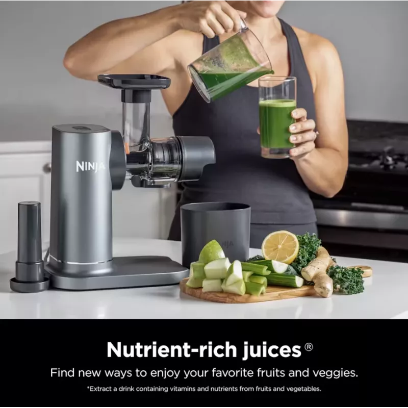 NINJA Cold Press Juicer | Neverclog JC151EU | Type Cold Press Juicer | Gray | 150 W | Number of speeds 1