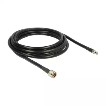 Coaxial Cable DeLOCK 5m RP-SMA CFD400 LLC400 Black