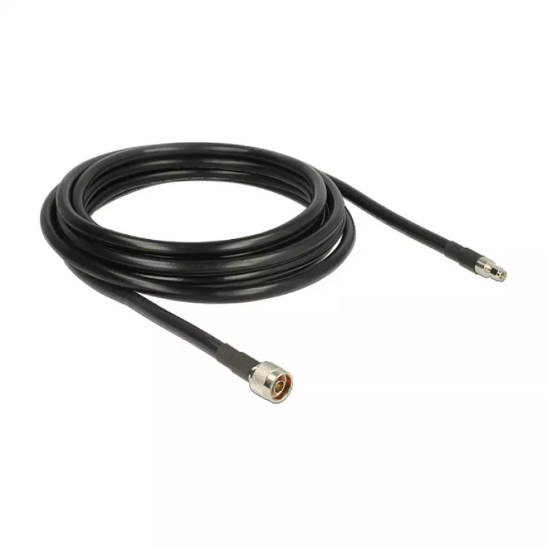 Coaxial Cable DeLOCK 5m RP-SMA CFD400 LLC400 Black