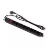 Qoltec 53996 Power strip for RACK 19 | 1U | 16A | PDU | 8xFRENCH | 2m