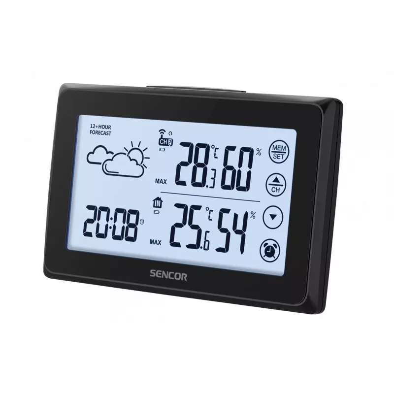 Weather station SENCOR SWS 2850 — indoor/outdoor temperature & humidity, 1 wireless sensor, 433.92 MHz, max/min memory