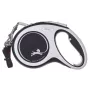 Retractable lead Flexi New Comfort M Tape 5 m Black — retractable tape leash, size M, max load 25 kg, weight 300 g