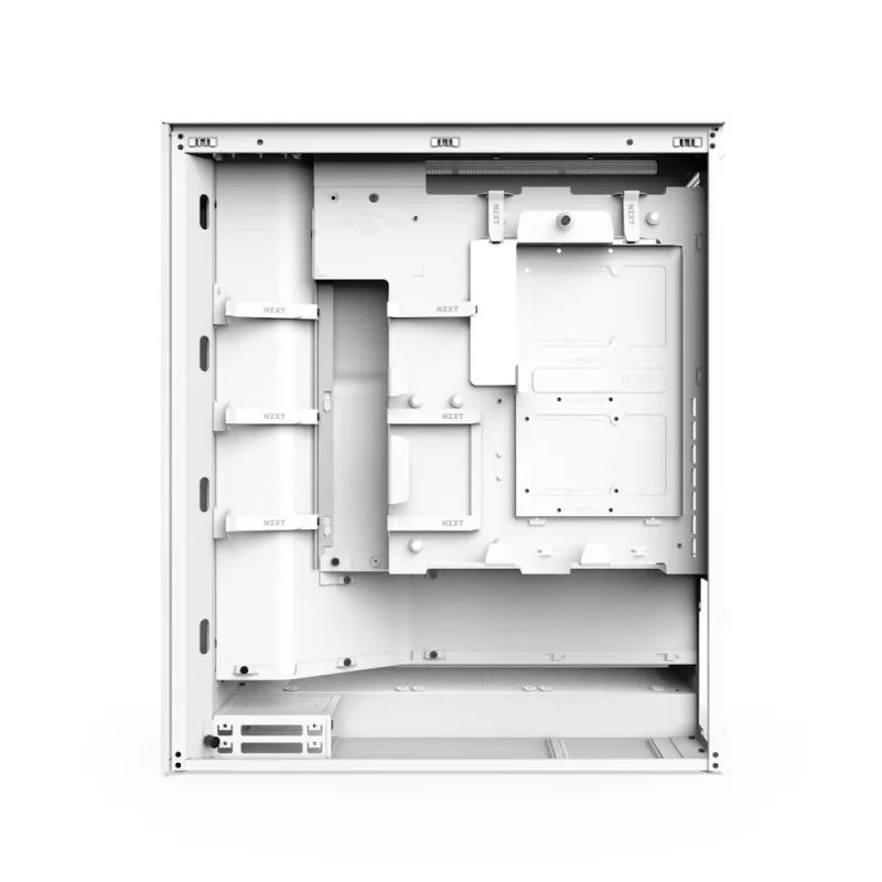 PC Case NZXT H7 Flow RGB Midi Tower White — Tempered Glass, EATX, Front 3×120mm, USB-C