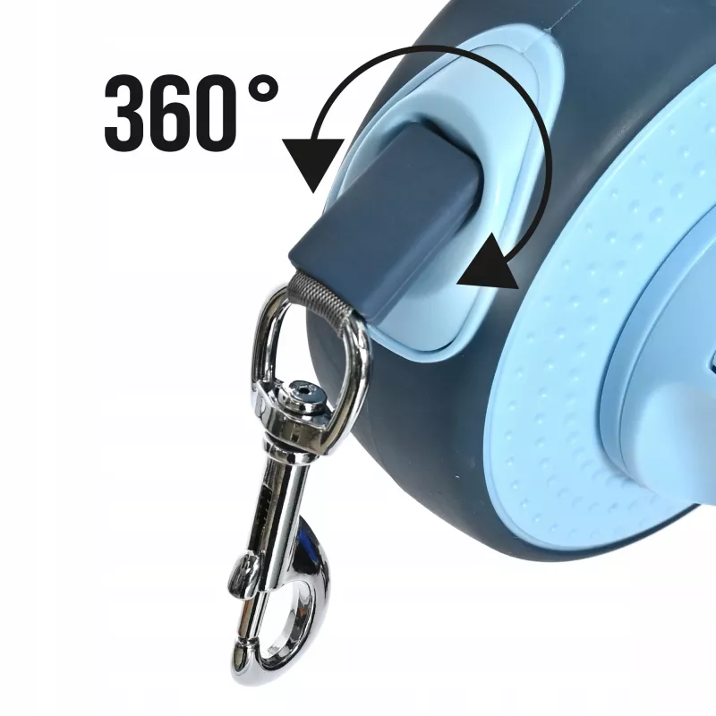 Retractable Dog Leash Extralink Pupilplanet 5 m with LED and Waste Bag Container