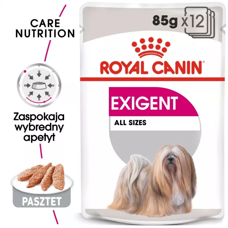 Wet Dog Food Royal Canin Exigent Meat Universal 12×85 g — Poultry, Adult, For Fussy Dogs