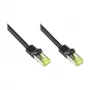 RJ45 Patch Cable with Cat.7 Raw Cable and Latch Protection (RNS®), S/FTP, PiMF, Halogen-Free, 600MHz, OFC, black, 1,5m, Good Connections® (8070R-015S)