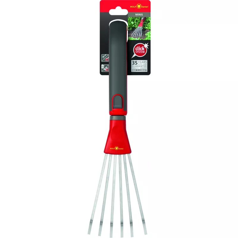 Garden rake Sourcing LD-M/ZM 015 — steel teeth, red, medium size