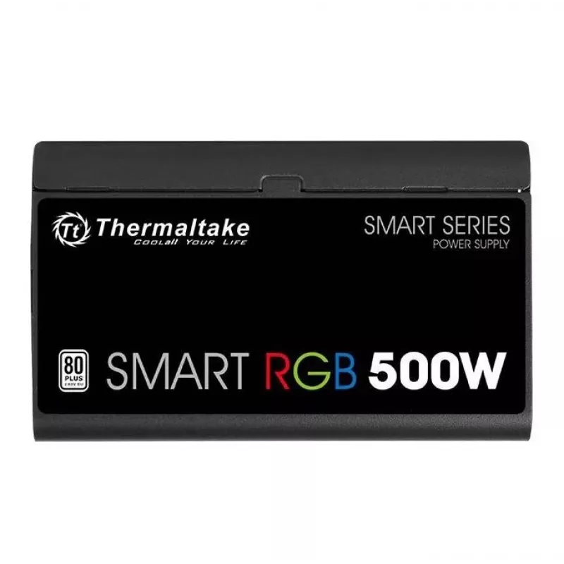 Thermaltake SMART RGB PS-SPR-0500NHSAWE-1 - Power Supply (Internal) - ATX12V 2.3 - 80 PLUS - AC 230 V - 500 Watt - active PFC - Black