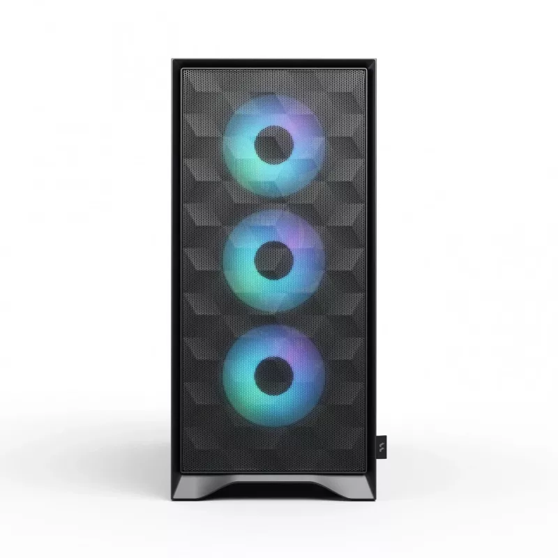 Fractal Design Pop 2 Air Black Solid mid-tower PC case — ATX support, 3x 120 mm front fans, 2.5/3.5 inch drive bays, 215×481×462 mm
