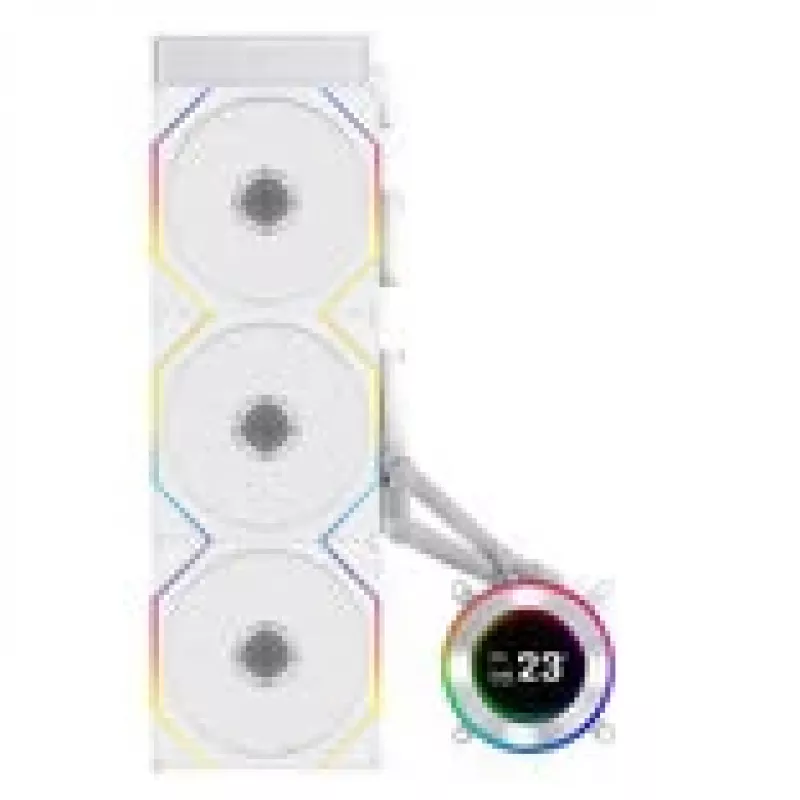 All-in-one liquid cooler Lian Li Hydroshift II LCD-C 360TL — 120 mm fans, 200–2600 RPM, FDB, white