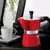 Manual Moka pot BIALETTI 4941 Red — aluminium Turkish-style stovetop coffee maker, 0.05 L