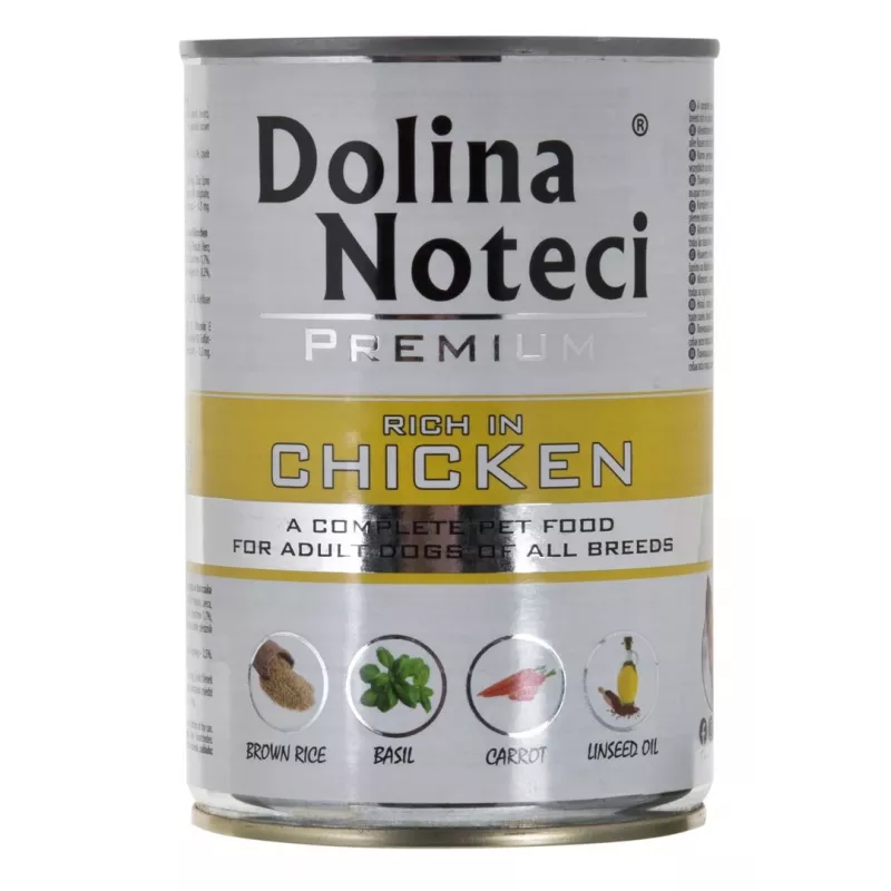 Dolina Noteci Premium Rich in Chicken Wet Dog Food, 400 g