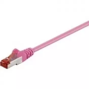 Goobay 92456 Network Cable 0,15 m Cat6 S/FTP (S-STP) Magenta (92456)
