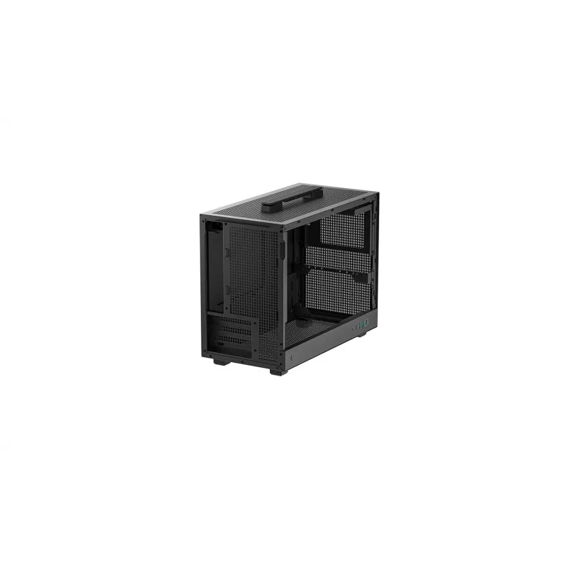 Computer case DeepCool CH160 PLUS Small Form Factor SFF ATX/mATX, tempered glass, USB-C, black