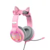 Gaming headphones HAVIT Gamenote H2233D RGB — over-ear wired, pink