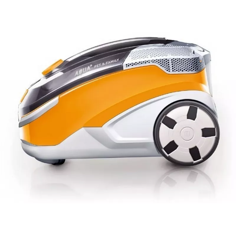 Cylinder vacuum THOMAS Aqua + Pet & Family 1.8 L — dry & wet, 1700 W, orange/grey