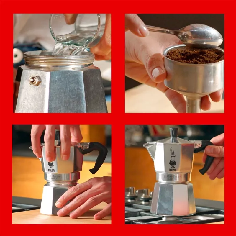 Bialetti Moka Express Moka pot 0.775 L Aluminium, Black