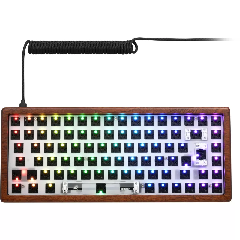 Sharkoon SKILLER SGK50 S3 Wood Barebone Gaming Keyboard, RGB