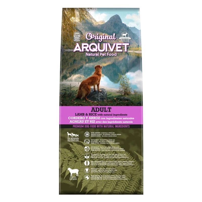 ARQUIVET Original Adult Lamb with Rice Dry Dog Food, 12 kg