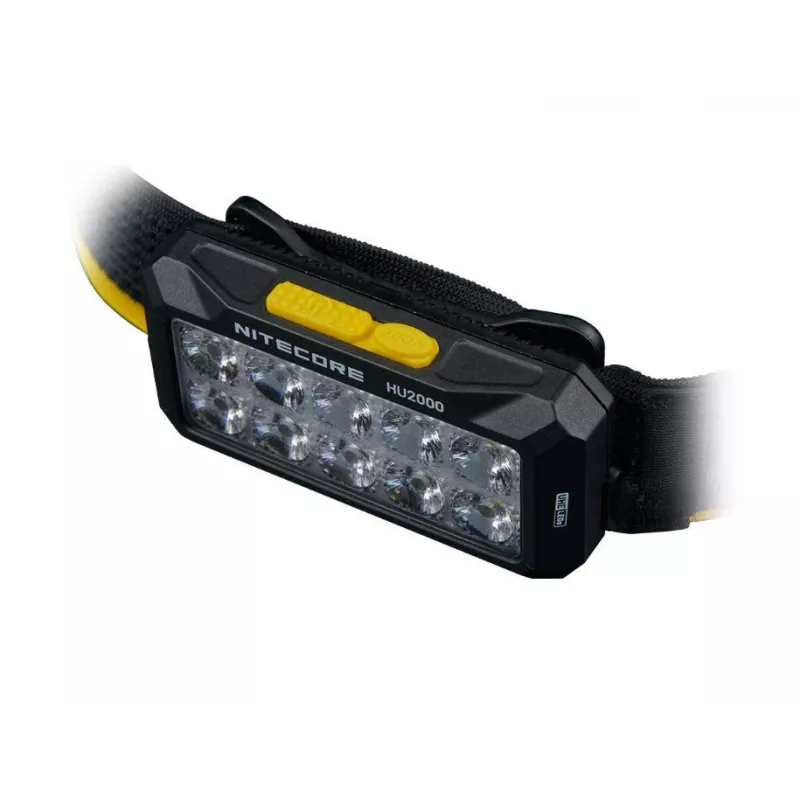 Headband flashlight Nitecore HU2000, 10 LEDs, USB-rechargeable lithium-ion, aluminum+polycarbonate, IP68 waterproof