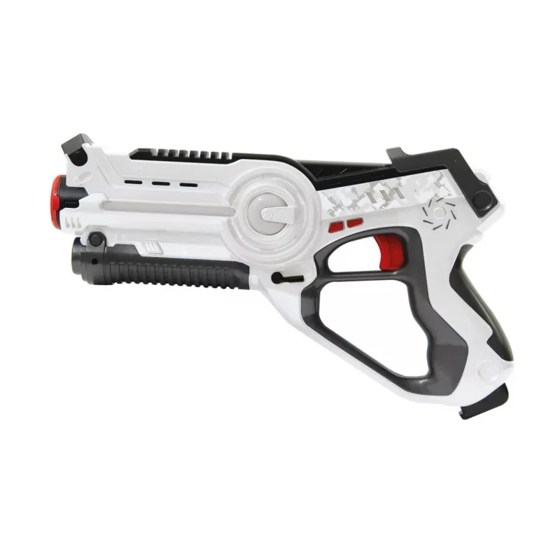 Jamara 410065 Impulse Laser Bug Hunt Set, Toy Laser Gun with Target, White/Orange