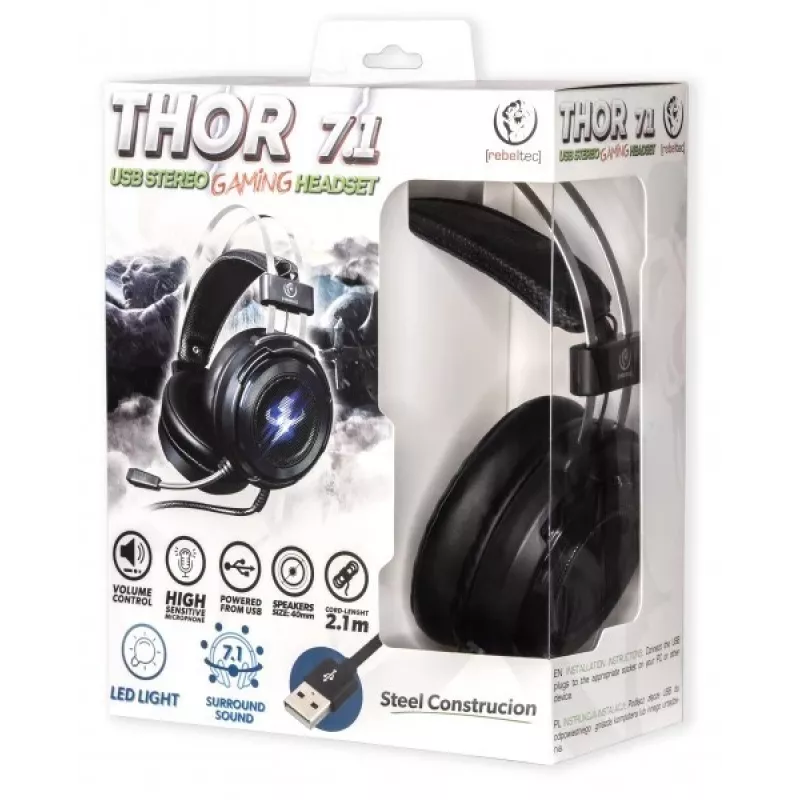 Stereo headphones Rebeltec THOR RBLSLU00042