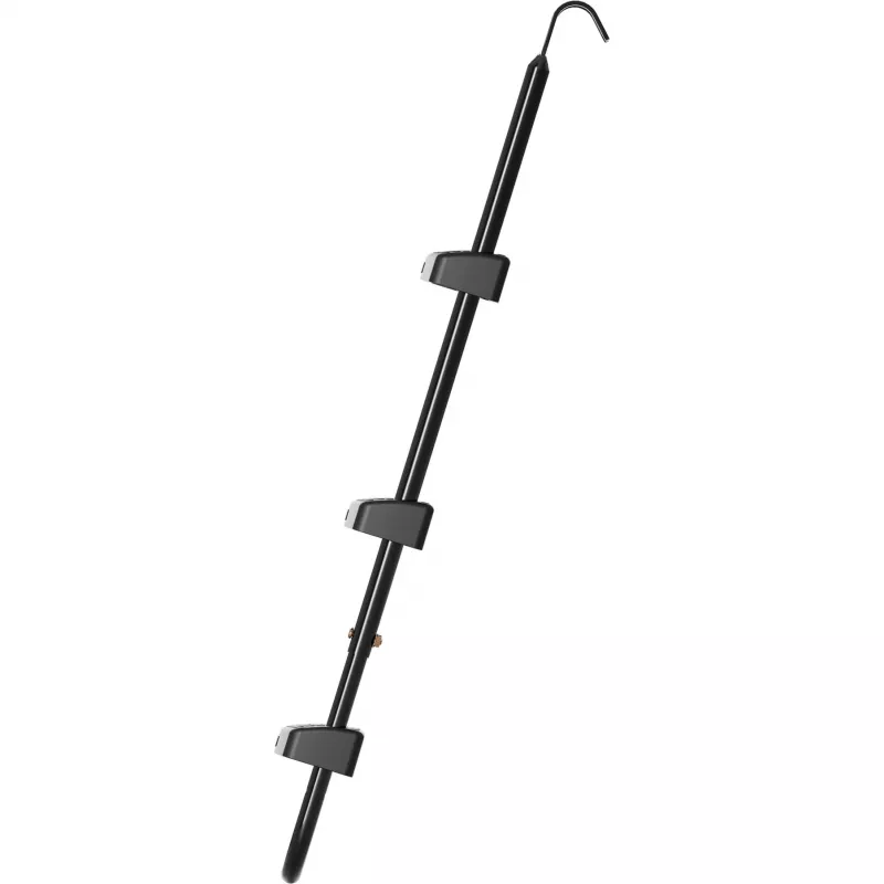 Trampoline ladder HUDORA universal 70–100 cm, black, adjustable safety steps