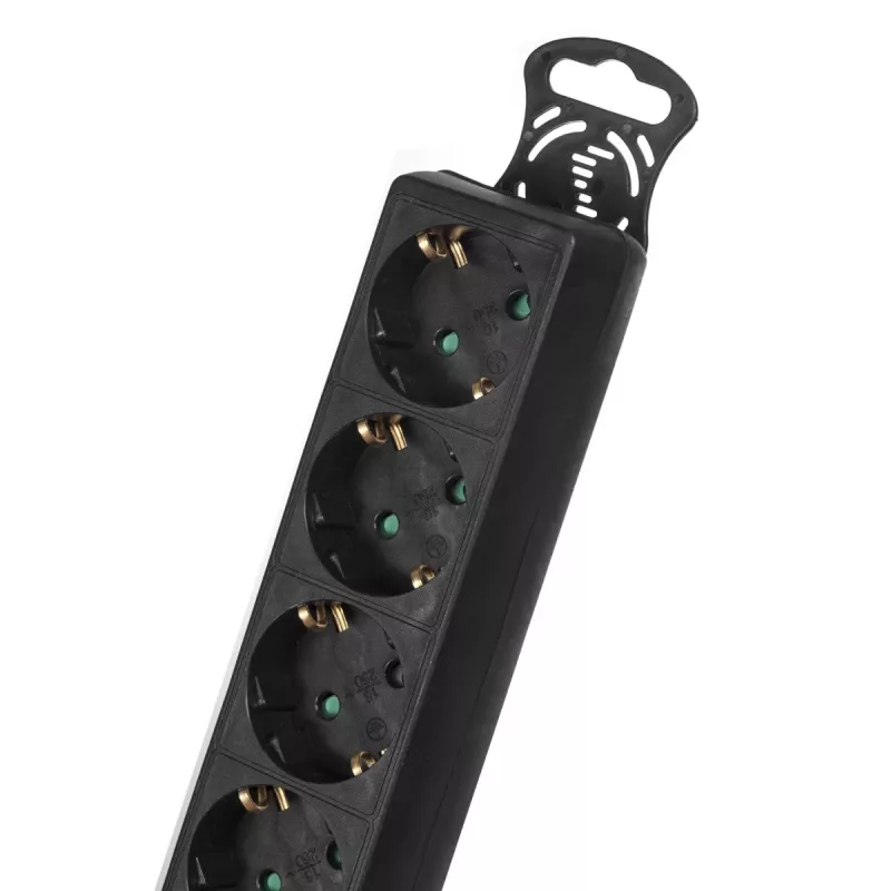 Socket box MACLEAN MCE195G 6-way power strip, 5 m cable, black