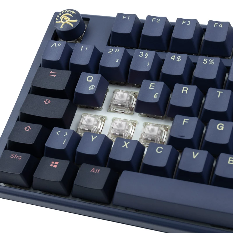 Ducky One 3 Cosmic Blue TKL Gaming Keyboard, RGB LED - MX-Ergo-Clear