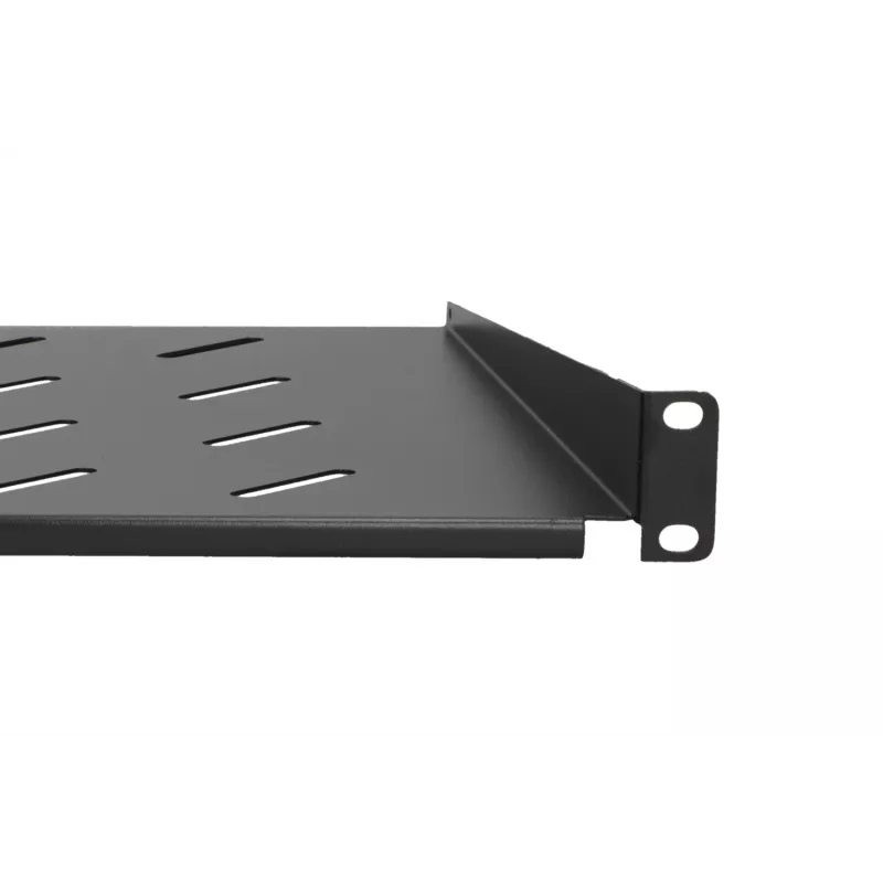 Rack shelf Extralink SHELF 1U for 19 inch wall cabinets, 1U, 300 mm, black, metal