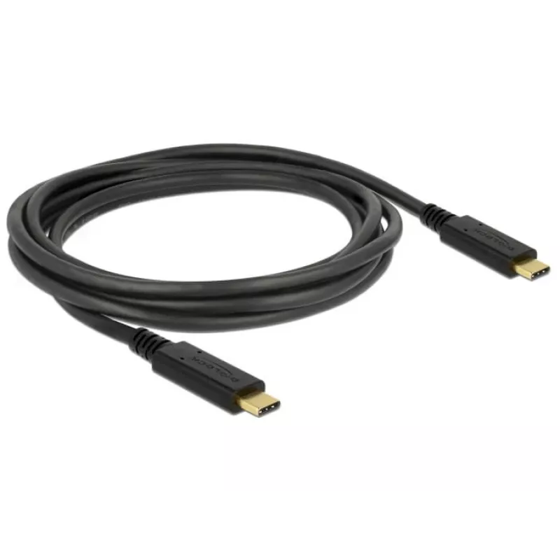 USB Cable DeLOCK 83668 USB 3.2 Gen 1 2m USB C Black
