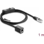 Network cable DELOCK RJ45 ST < BU with inline switch Cat.6 F/UTP 1 m