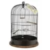 Bird cage ZOLUX Retro Lisette — metal cage for small birds, Ø38 cm, height 55 cm, dark brown, includes swing