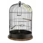 Bird cage ZOLUX Retro Lisette — metal cage for small birds, Ø38 cm, height 55 cm, dark brown, includes swing
