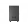 Network Rack Cabinet LANBERG 19 inch 24U 600x800 mm black with glass door and LCD cutout (Flat Pack) v2
