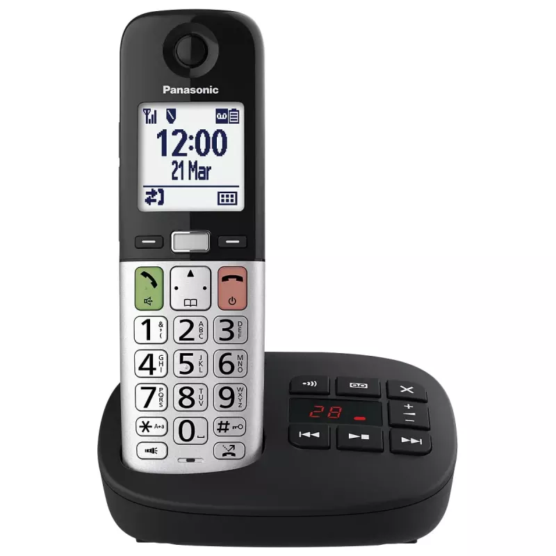 DECT telephone Panasonic KX-TGU430 wireless handset, speakerphone, Caller ID, 2.4 inch display, 1000-entry phonebook, grey/black