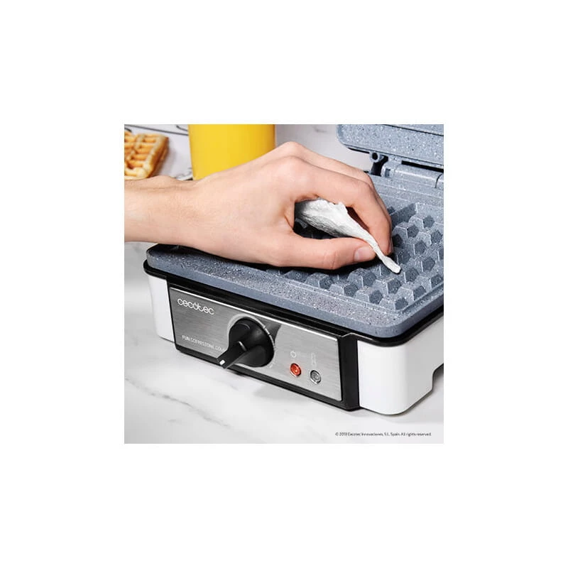 Waffle Maker Cecotec Fun Gofrestone Double 1200 W Grey White