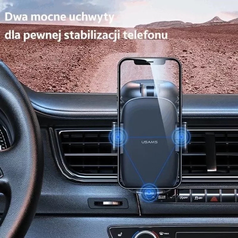 Car holder usams ZJ063 for cockpit or windshield, adjustable angle