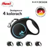 Retractable dog lead Flexi flexi Black Design M — 5 m length, tape style, max load 25 kg, ergonomic handle