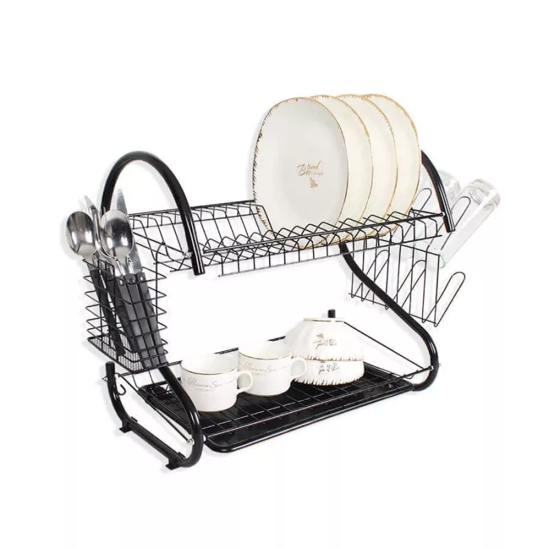 Freestanding drainer stand Maestro MR-1025, metal countertop drainer, black, width 430 mm