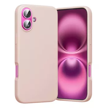 Protective MagSafe Phone Case Vention KUHP0-10 for iPhone 16, Pink, MagSafe-compatible, slim protective cover