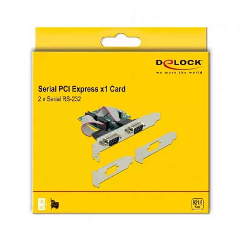 DeLOCK PCI Express x1 Card to 2 x Serial RS-232