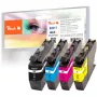 Peach Multi Pack with chip, compatible with Brother LC-3217VALP
